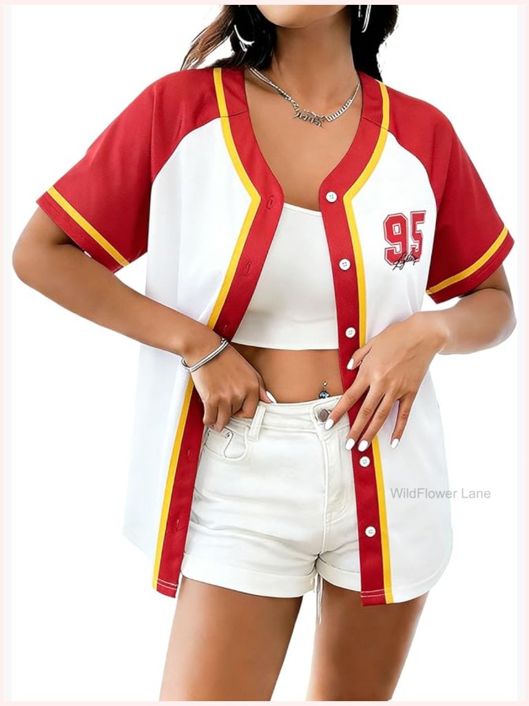 V Neck Racing T Shirt Women Casual Car Jersey Blouse